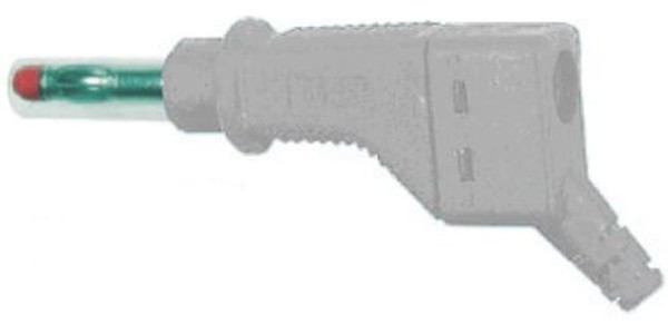 66.9328-28, Grey Male Banana Plug, 4 mm Connector, Screw Termination, 32A, 600V, Nickel Plating