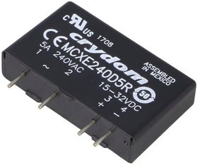 MCXE240D5R, Relay SSR 15mA 32V DC-IN 5A 280V AC-OUT 4-Pin SIP
