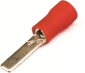 Наконечник изол. штыревой плоский 0.25-1.5кв.мм А=2.5мм кр. (уп.100шт) DKC 2A11LP