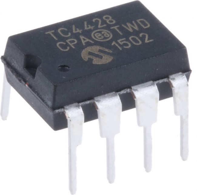 TC4428CPA, Микросхема driver, 1,5А, Каналы 2, инвертир., неинвертир, DIP8