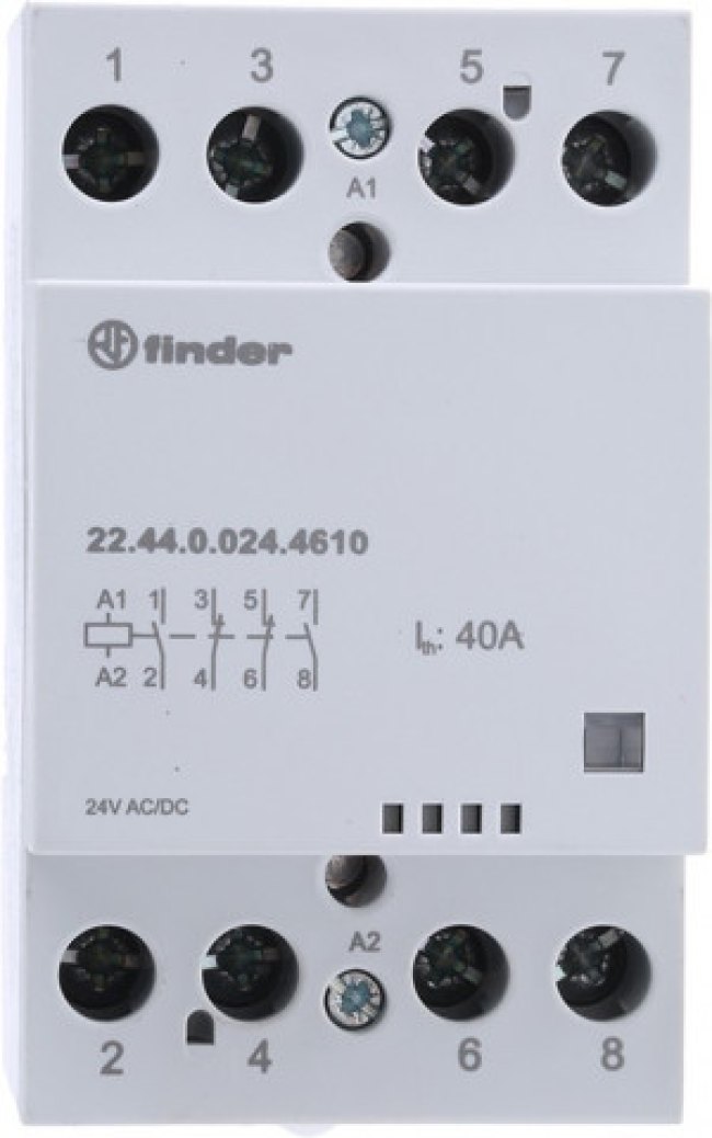 22.44.0.024.4610, Contactor, 2NO / 2NC, 24V, 40A, 16kVA