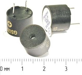 Излучатель звука магнитоэлектрический с генератором 12В, 12х10мм, непрерывный звук 2.3кГц, аналог [H