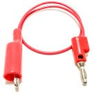 BU-2030-A-48-0, Test Leads Black Insulated Alligator Clip to Stackable Banana Plug, 48" 20G PVC