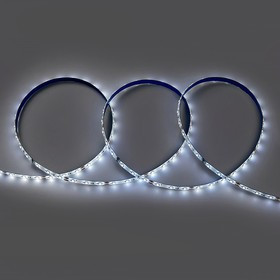 General Лента Светодиодная 5 метров 4,8Вт 12В SMD2835 8мм 300 диодов 7 Лм/чип IP65 6500К Холодный белый свет 500510 GLS-2835-60-4.8-12-IP65-