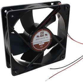 OD1232-48HB, DC Fans DC Fan, 120x120x32mm, 48VDC, 120CFM, 0.16A, 51dBA, 3750RPM, Dual Ball, Leads