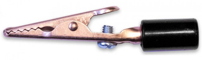 BU-60CHS-0, Test Clips Black Alligator Copper Clip Acetate Handle - 10 Amp