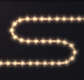 00-349 Светодиодная лента 24В, 8Вт/м, smd2835, 60д/м, IP20, 700Лм/м, подложка S-типа 6мм, 5м, 3000К.