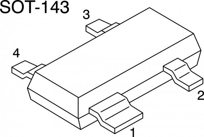BCV61A.215, Транзистор: NPN x2, биполярный, 30В, 0,1А, 250мВт, SOT143B