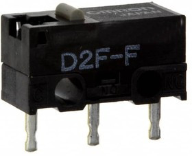 D2F-F, Микропереключатель SNAP ACTION, без рычага, SPDT, 1A/125ВAC