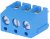 TB-5.0-P-3P1/BL, Зажимная рейка для печатных плат, угловой 90°, 5мм, на PCB, 16А TB-5.0-P-3P1/BL, Зажимная рейка для печатных плат, угловой 90°, 5мм, на PCB, 16А