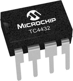 TC4432VPA, Двойной драйвер МОП-транзистора, высокой стороны и низкой стороны, питание 4.5В-30В, 1.5А, 78нс