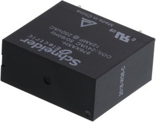 976XAXH-24A, POWER RELAY, SPDT, 24VAC, 12A, THT