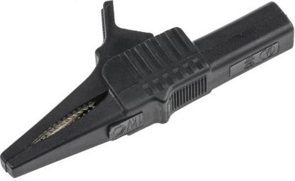 BU-65-0, Crocodile Clip 4 mm Connection, Nickel-Plated Steel Contact, 30A, Black BU-65-0, Crocodile Clip 4 mm Connection, Nickel-Plated Steel Contact, 30A, Black