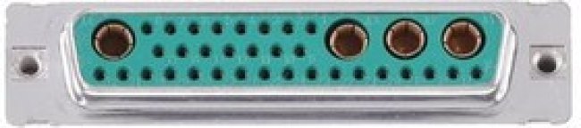 3036W4SCR51E20X, D-Sub Standard Connectors 36W4 F PC 30A POWER R.SPCR/CLP