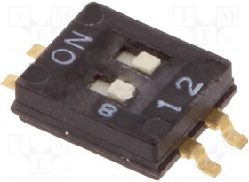 A6H-2102, Переключатель: DIP-SWITCH, Кол-во секций: 2, ON-OFF, 0,025A/24ВDC A6H-2102, Переключатель: DIP-SWITCH, Кол-во секций: 2, ON-OFF, 0,025A/24ВDC
