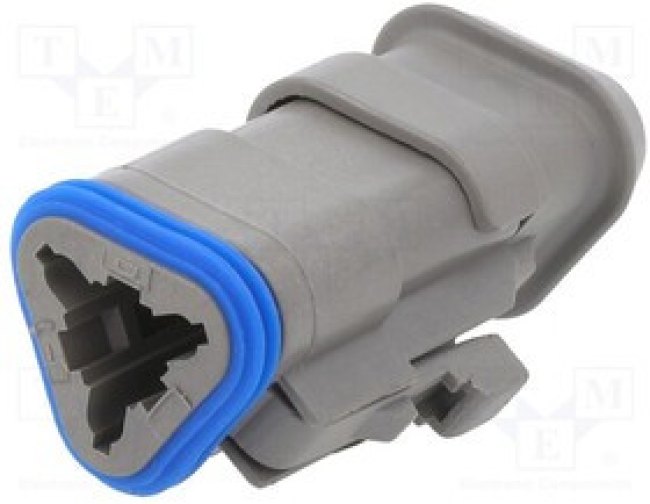 PX0108S03GY, Rectangular MIL Spec Connectors 3Sckt Male Hsg Gry Rec Conn