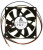 AFB0712HHB-F00, DC Fans DC Tubeaxial Fan, 70x15mm, 12VDC, Ball Bearing, 3-Lead Wires, Tachometer