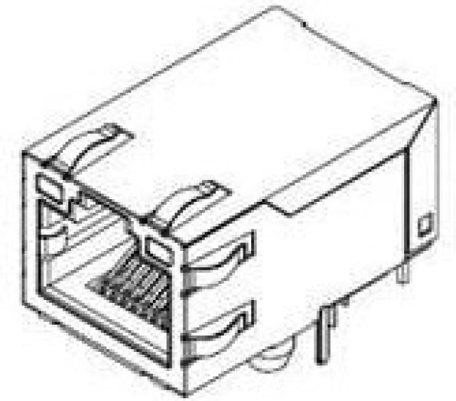 48025-4000, Modular Connectors / Ethernet Connectors MAGNETIC MODJACK W/LEDS