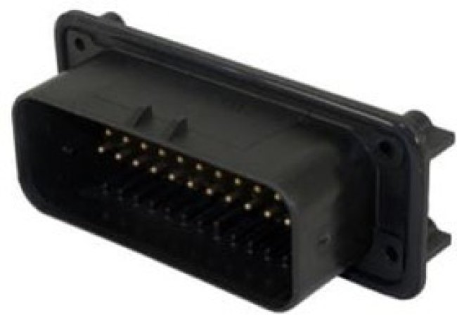 1-776163-1, Conn Shrouded Header HDR 35 POS 4mm Solder RA Side Entry Thru-Hole Automotive