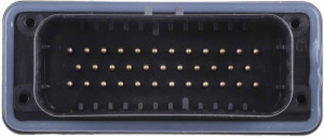 1-776163-1, Conn Shrouded Header HDR 35 POS 4mm Solder RA Side Entry Thru-Hole Automotive