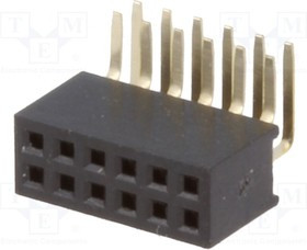DS1065-14-2X6S8BR, Гнездо, IDC, "мама", PIN 12, угловые 90°, 1,27мм, THT, 2x6, 1А, 30мОм