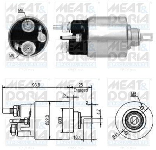46118, Втягивающее реле стартера 46118, Втягивающее реле стартера