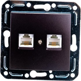 V01-14-F22-M (Розетка 2-мест. телеф. RJ -11 (Nero), м-зм, Magenta ) 9994