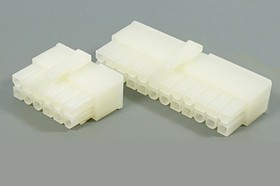 Разъем питания MF розетка , контакты 2x 2, шаг P4.2, монтаж на кабель, MF-2x2F