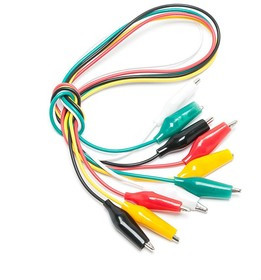 Набор тестовых проводов с зажимами типа крокодил 5 цветов 50см