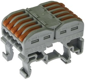 Зажим-клемма серии PCT 5-ти контактная, DIN-рейка