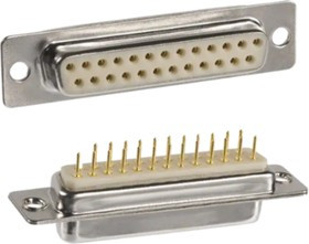 172-E25-213R001, 172 25 Way Panel Mount D-sub Connector Socket, 10.9mm Pitch 172-E25-213R001, 172 25 Way Panel Mount D-sub Connector Socket, 10.9mm Pitch