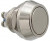 PBS-28B-2 D-12 MM STEEL, (OFF-ON), Кнопка антивандальная металлическая, 2А 36В, без фиксации на замыкание, резьба М12