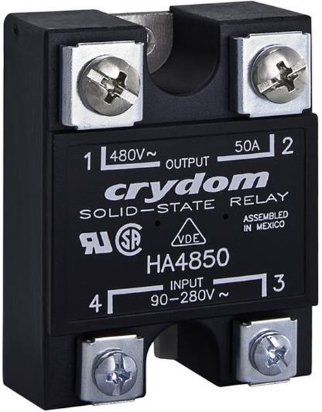 HD4825K, HD Series Solid State Relay, 25 A rms Load, Panel Mount, 530 V ac Load, 32 V dc Control HD4825K, HD Series Solid State Relay, 25 A rms Load, Panel Mount, 530 V ac Load, 32 V dc Control
