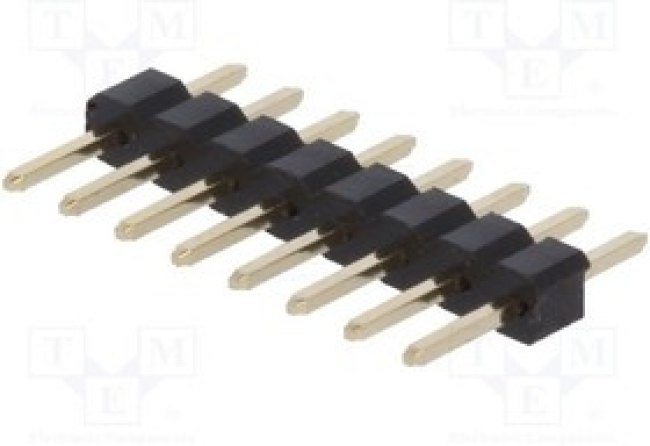 DS1025-01-1*8P8BV1-B, Штыревой штыревое "папа" PIN 8 прямой 2мм THT 1x8