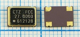 Кварцевый генератор 27МГц 5В, HCMOS/TTL в корпусе SMD 7x5мм , гк 27000 \\SMD07050C4\T/CM\5В\ CSX-750