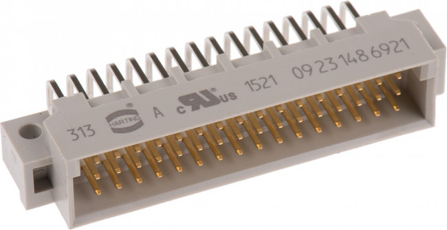 09231486921, DIN 41612 Connectors 48P 2A MALE R/A SLDR