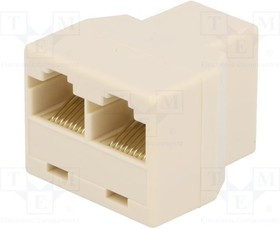 TEL-0036-8, Разветвитель, Кат: 5e, Конф: 8p8c, гнездо RJ45, гнездо RJ45 x2, Y