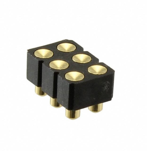 419-10-206-30-007000, Pin &amp; Socket Connectors .100" 6P2R SPRNG,SMT MATE W/.042" PLNGR