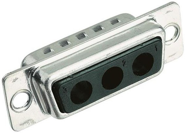 09692100633, 3 Way Cable Mount D-sub Connector Plug, 6.86mm Pitch