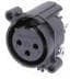 NC3FAAV1-0, XLR Connectors 3P FEMALE VERT NO LATCH