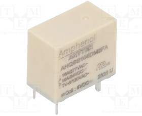 AHQSS105DM2FA0G, Relay: electromagnetic; SPST-NO; Ucoil: 5VDC; 16A; 16A/277VAC; PCB