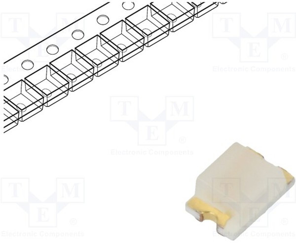 LY R976, LED; SMD; 0805; yellow; 2.1x1.35x0.9mm; 150°; 2?2.5V; 20mA; CHIPLED®