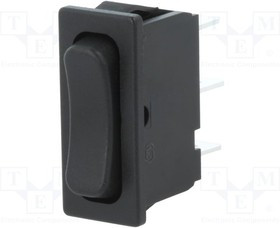 01838.3502-01, ROCKER; SPDT; Pos: 3; ON-OFF-ON; 6A/250VAC; IP40; 100m?; UL94V-2