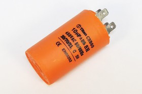 Конденcатор пусковой, емкость 10 мкФ, 450~ В, размер 35x60, номинальное отклонение: 5, рабочая темпе