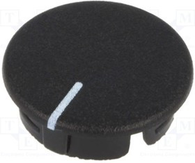 A4123100, Knob cover with line, 20.4mm, Black