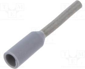 459706, Bootlace Ferrule 0.14mm² Grey 10.6mm Pack of 100 pieces