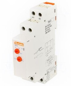 TMD, DIN Rail Mount Timer Relay, 24 240V ac/dc, 2-Contact, 0.06 180s, SPDT
