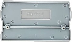 MTS-P2.5, Заглушка торцевая для пружинных клемм 2.5 мм2, серая (упак. 20 шт)