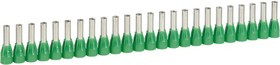 0 376 68, Starfix Insulated Crimp Bootlace Ferrule, 12mm Pin Length, 3.9mm Pin Diameter, 6mm² Wire Size, Green