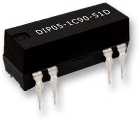 DIP05-1A72-13L, Reed Relay 5VDC 500Ohm 0.5A SPST-NO(19.3x7.62x5.7)mm THT Dry